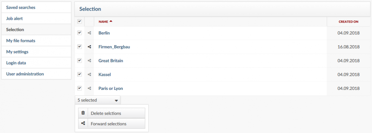 My-Advertsdata New function in my advertsdata to select and delete multiple entries