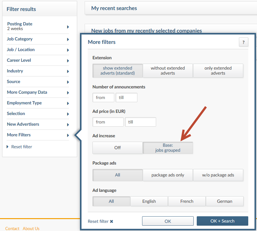 ad-increase New filter option ad increase